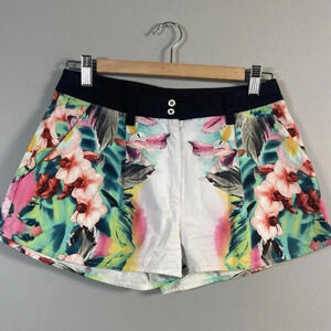 Revolve Line & Dot Tropical Shorts Women's Size Small Floral Beach Avery‎